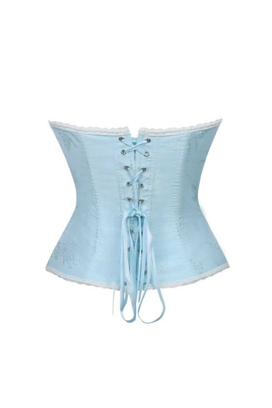 Light Blue Sweetheart Corset Top
