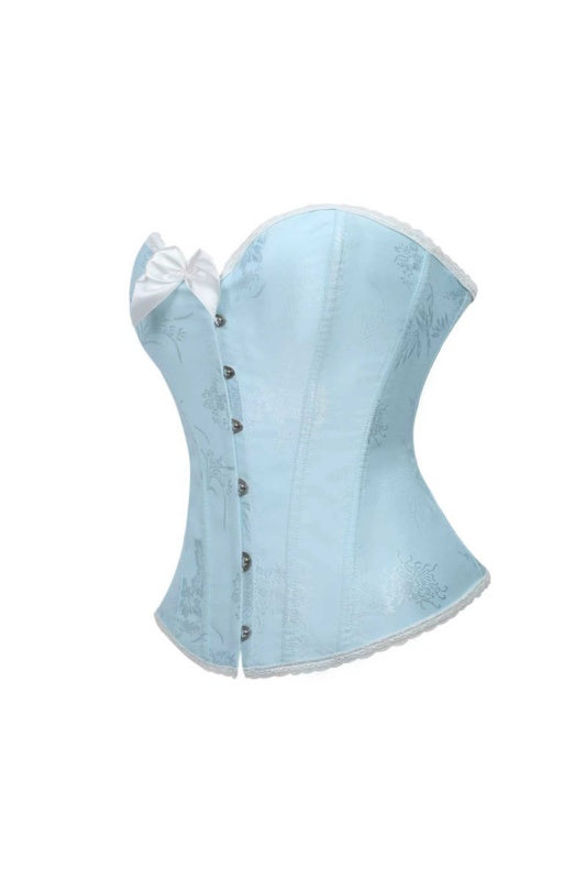 Light Blue Sweetheart Corset Top