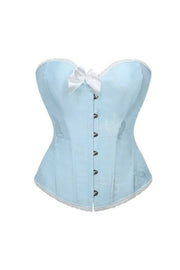 Light Blue Sweetheart Corset Top