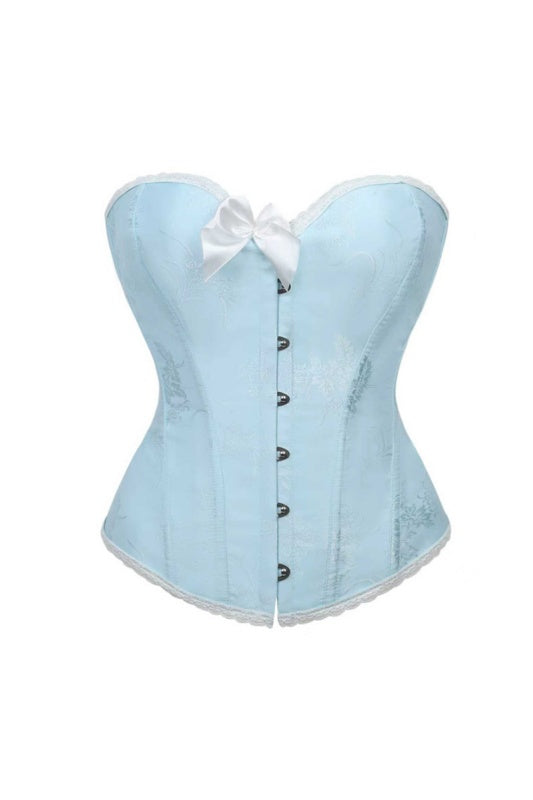 Light Blue Sweetheart Corset Top