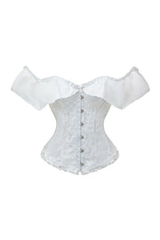 White Off-the-Shoulder Corset Top