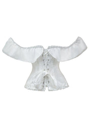 White Off-the-Shoulder Corset Top