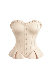 Black Satin Strapless Corset Top
