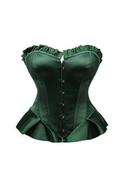 Black Satin Strapless Corset Top