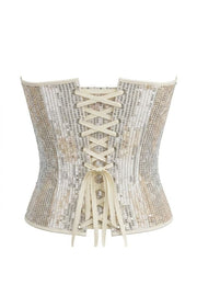 Floral Sequined Sweetheart Corset Top