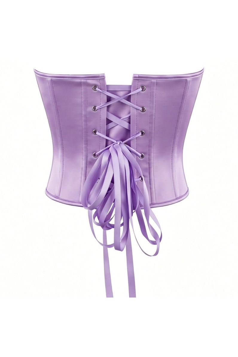 Lavender Sequin Strapless Corset Top