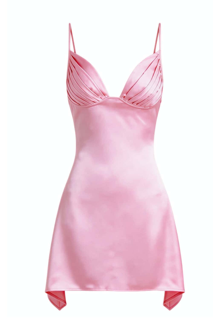 V Neck Blue Satin Short Homecoming Dress