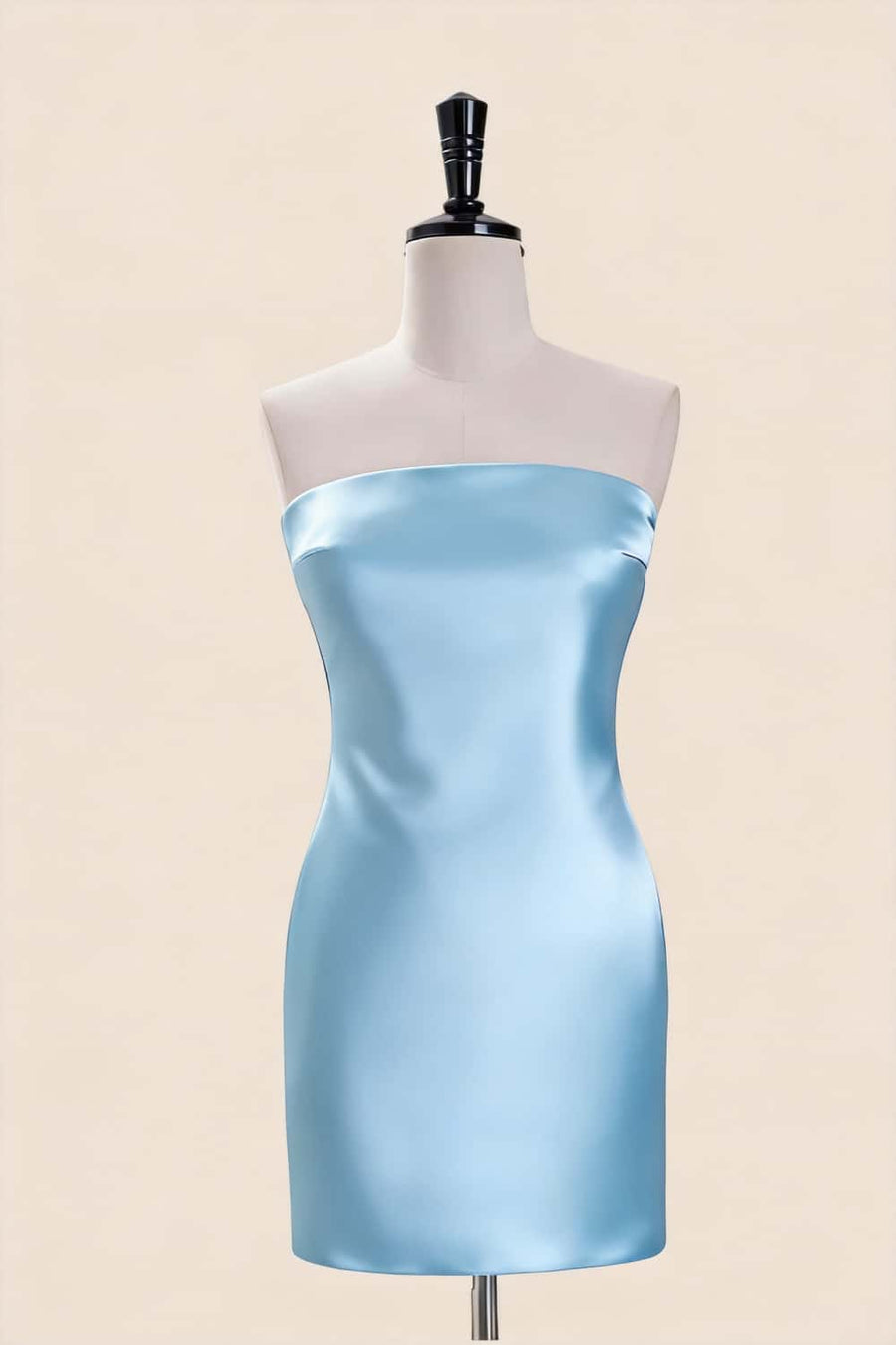 Strapless Lavender Satin Tight Short Dress Ohmollydress Strapless Lavender Satin Tight Short Dress Ohmollydress