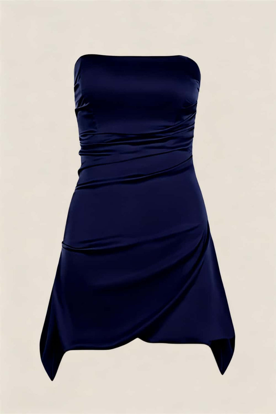 Strapless Pink Ruched Short Homecoming Dress