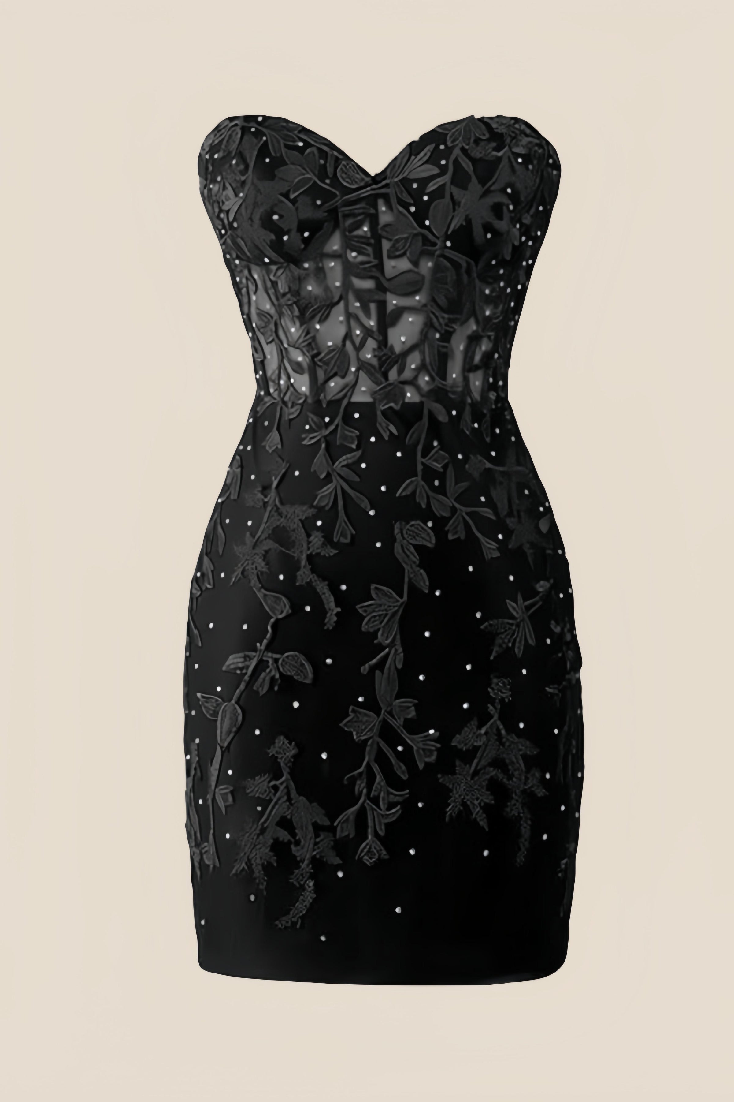 Sweetheart Black Lace Tight Mini Dress – Ohmollydress