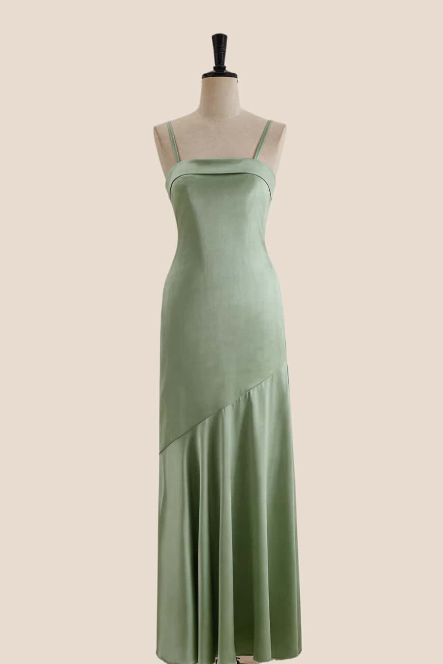 Straps Pink Sheath Long Dress with Back Bow