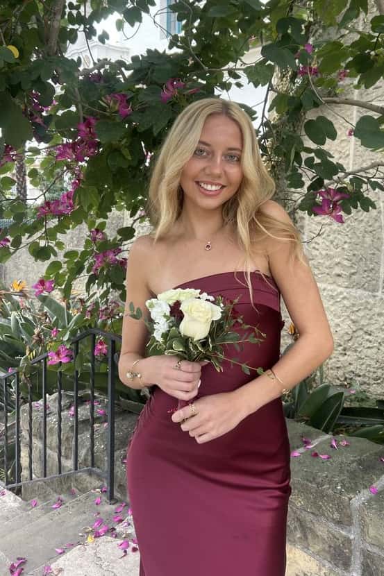 Strapless Sage Sheath Party Dress