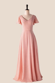 Flare Sleeves Eucalyptus Chiffon Long Bridesmaid Dress Ohmollydress Flare Sleeves Eucalyptus Chiffon Long Bridesmaid Dress Ohmollydress