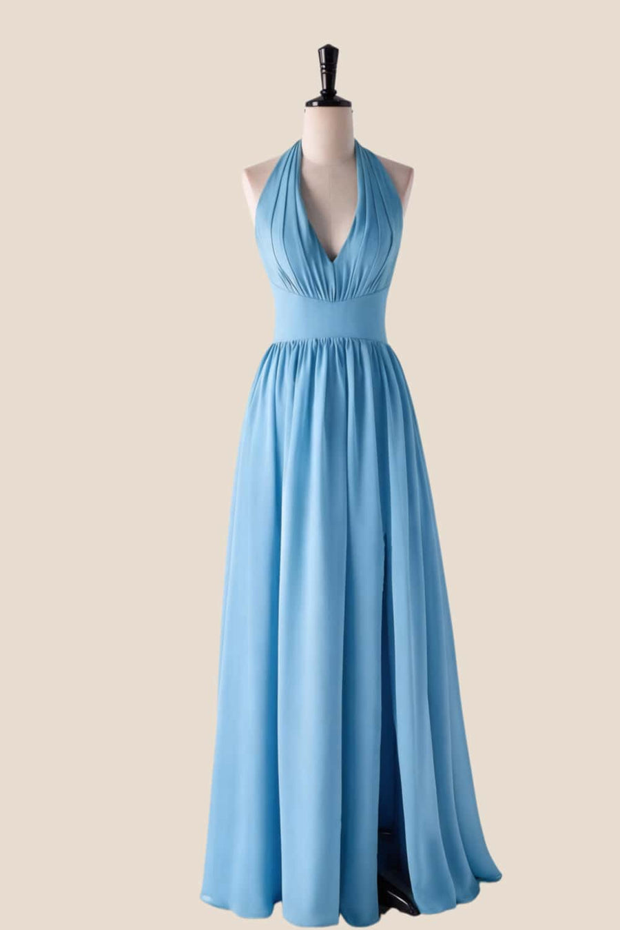 Halter V Neck Matcha Green Long Bridesmaid Dress Ohmollydress Halter V Neck Matcha Green Long Bridesmaid Dress Ohmollydress
