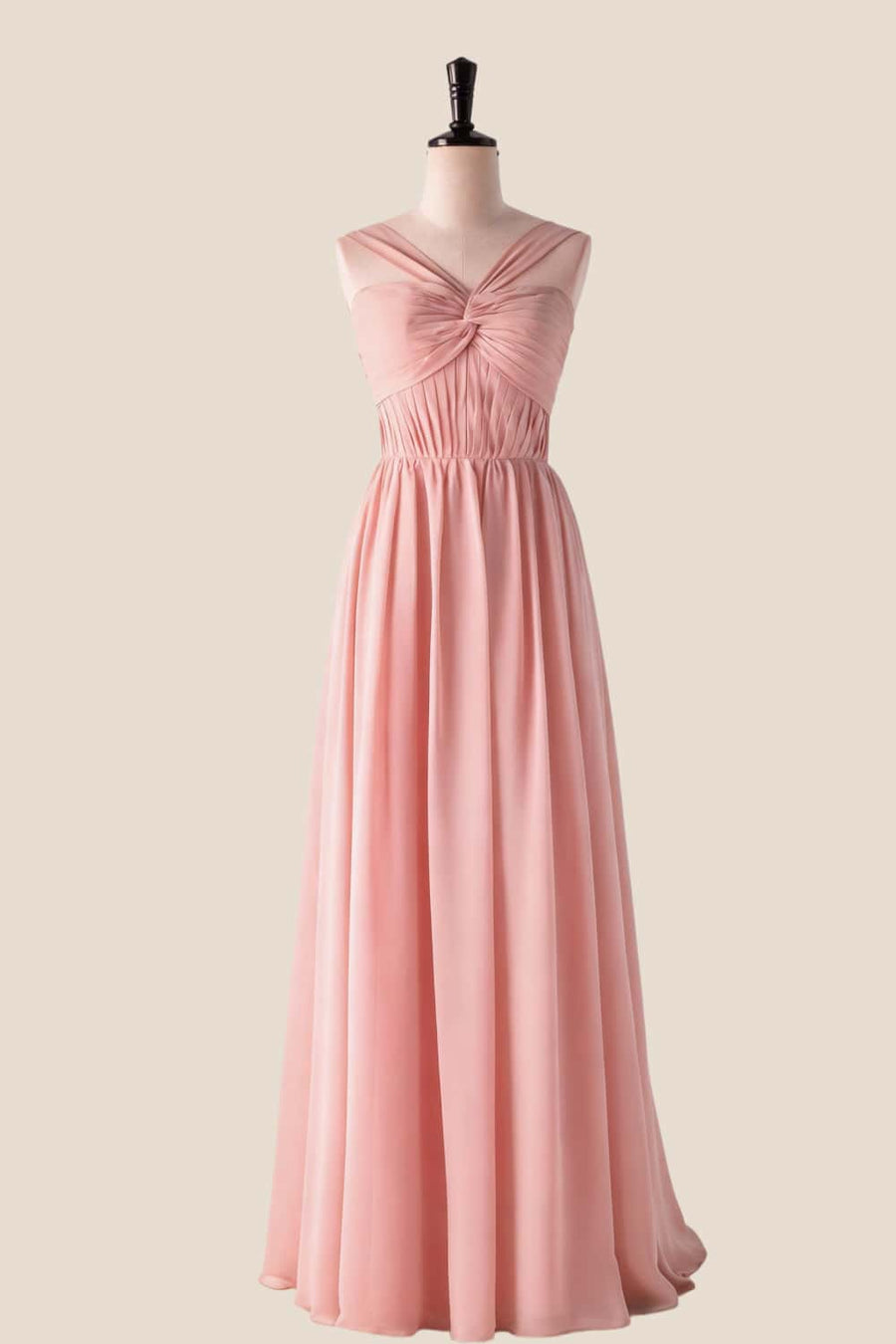 Pleated Halter Matcha Green Chiffon Long Bridesmaid Dress Ohmollydress Pleated Halter Matcha Green Chiffon Long Bridesmaid Dress Ohmollydress