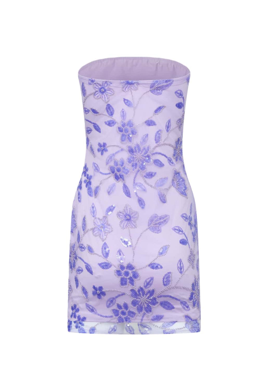 Yellow Strapless Beaded Tight Mini Dress