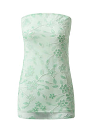 Yellow Strapless Beaded Tight Mini Dress