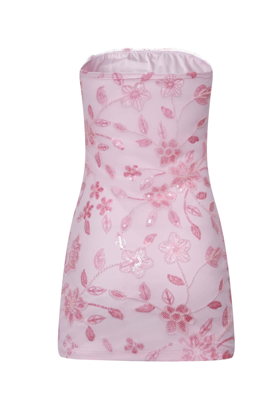 Yellow Strapless Beaded Tight Mini Dress