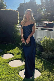 Off the Shoulder Sage Green Soft Satin Fitted Dress