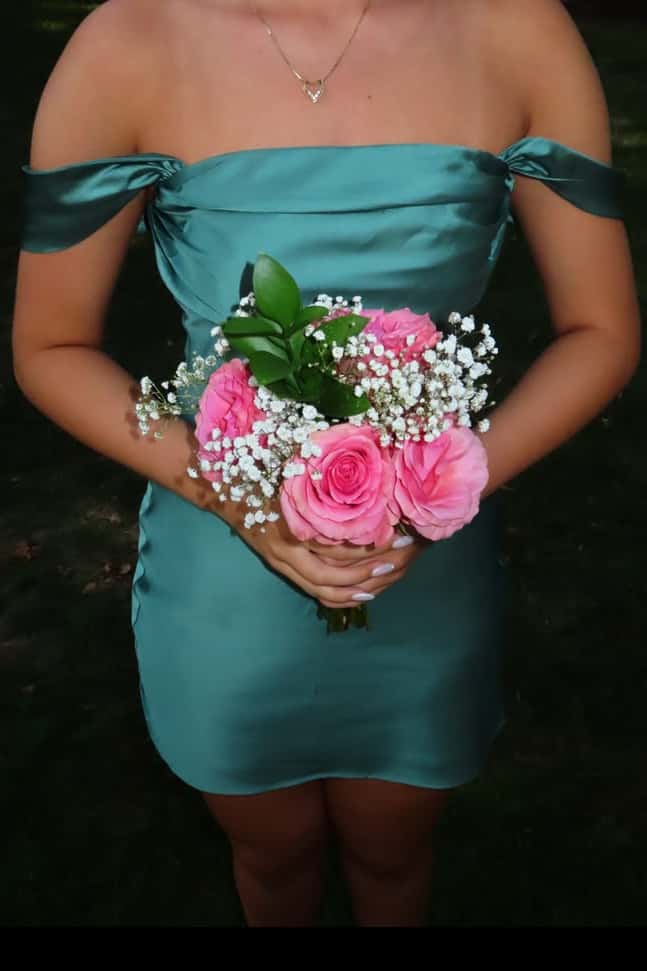 Off the Shoulder Hot Pink Mini Party Dress