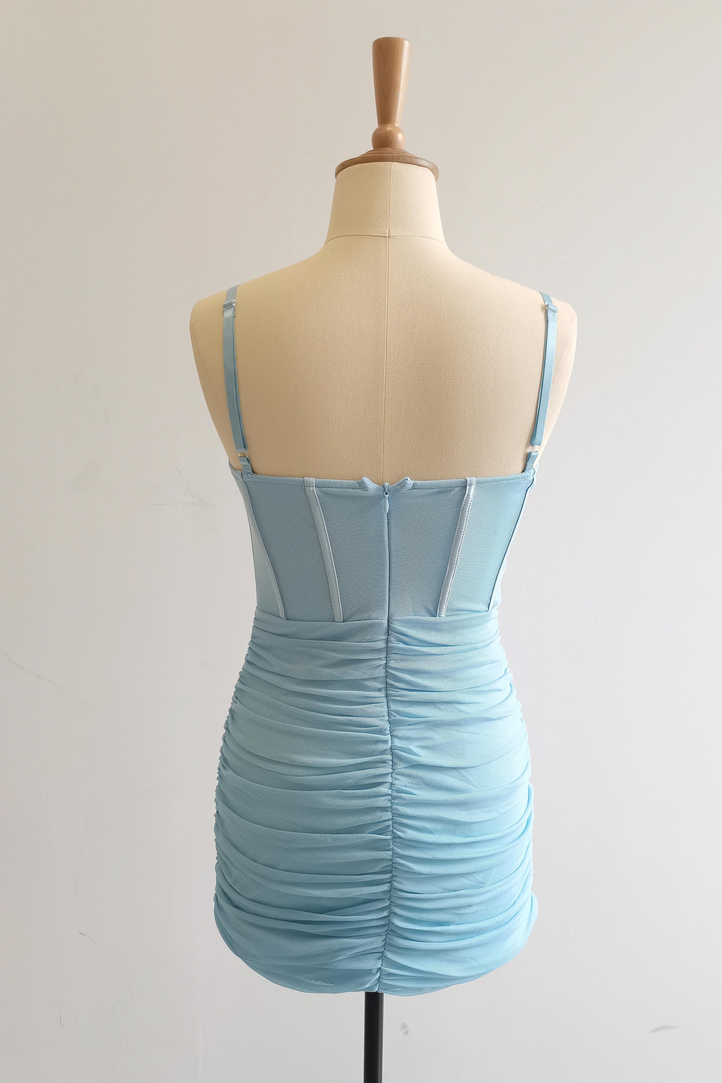 corset ruched mini dress Marianna Ruched Corset Mini Dress in White