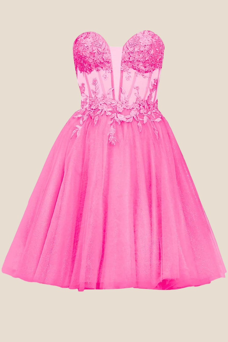 hot pink tulle dress short Hot Pink Tulle Dress With Corset - Evening Dresses For Wedding Guest or Bridesmaid - Fairy Tale Photoshoot Womens Clothing