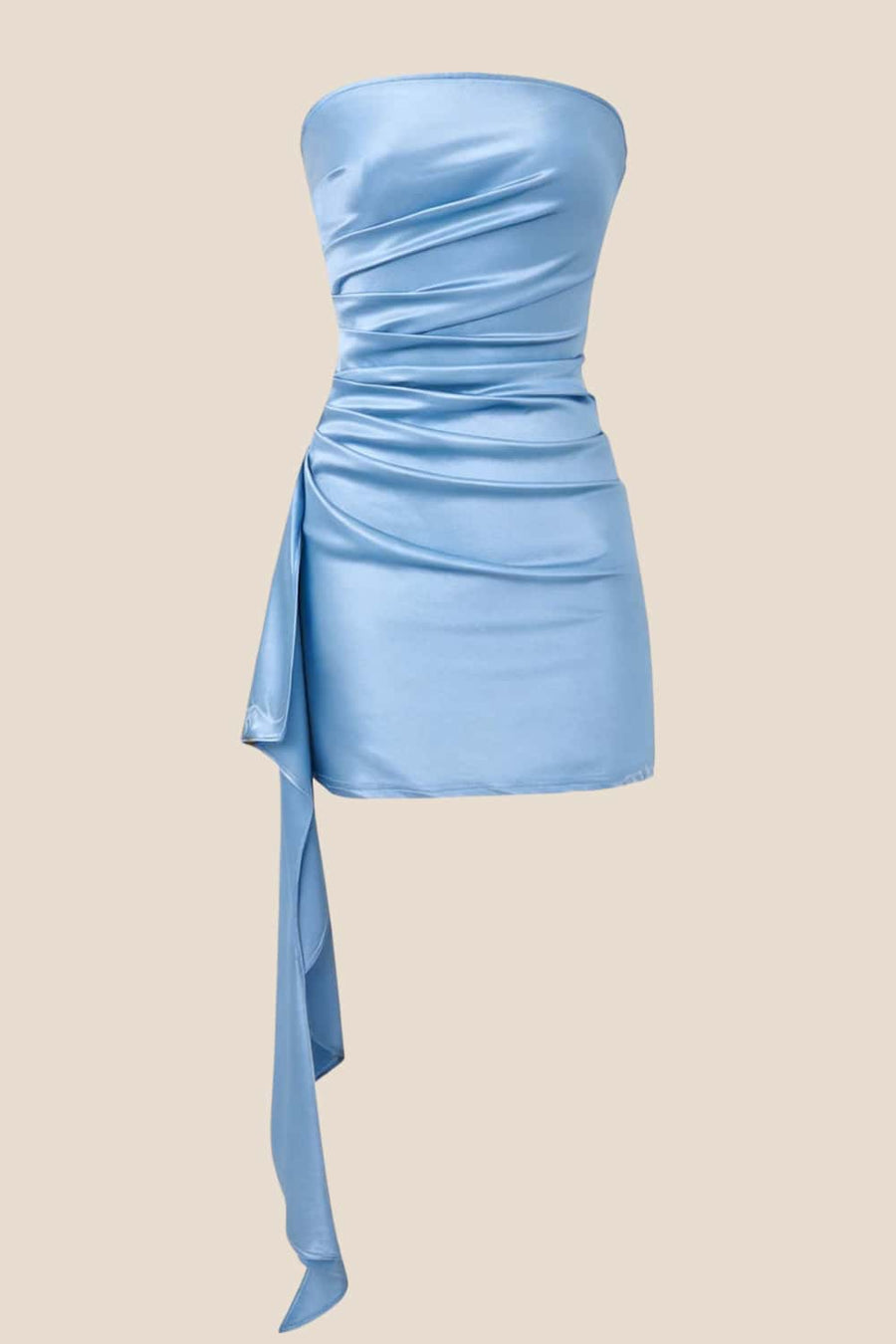 Strapless Navy Blue Ruched Short Dress Ohmollydress Strapless Navy Blue Ruched Short Dress Ohmollydress