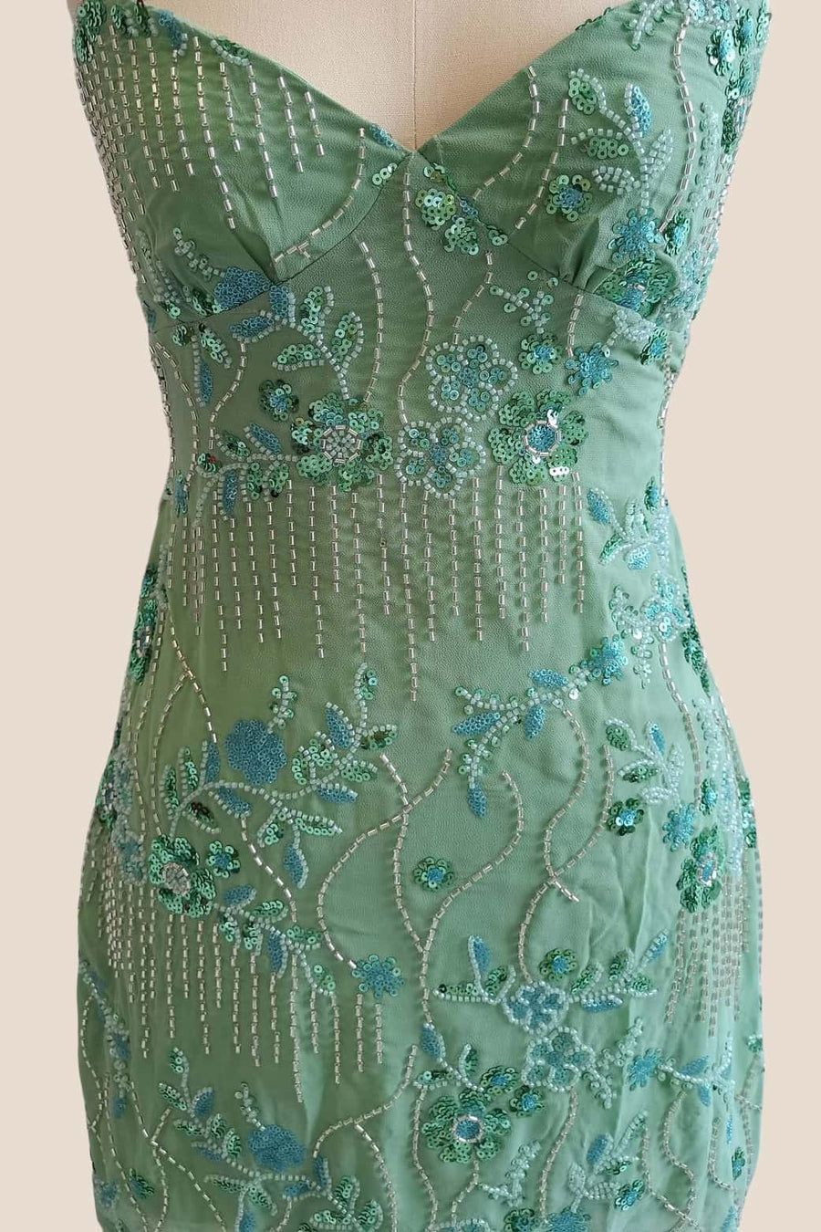 Straps Yellow Sequin Fitted Short Dress
