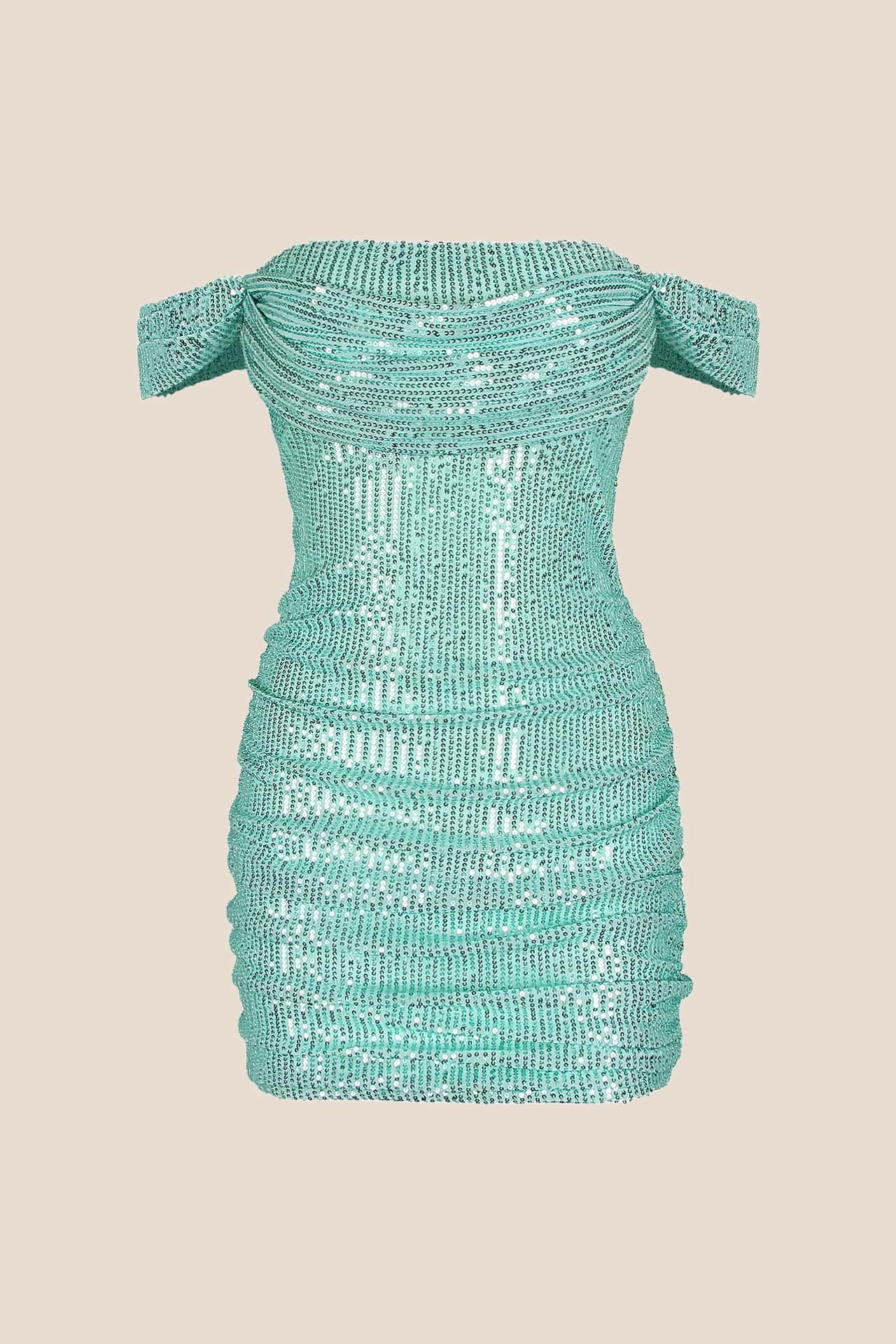 Off the Shoulder Sage Green Sequin Fitted Short Dress Ohmollydress Off the Shoulder Sage Green Sequin Fitted Short Dress Ohmollydress