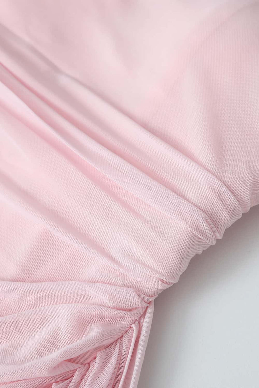 Strapless Ruched Tight Dress with Train