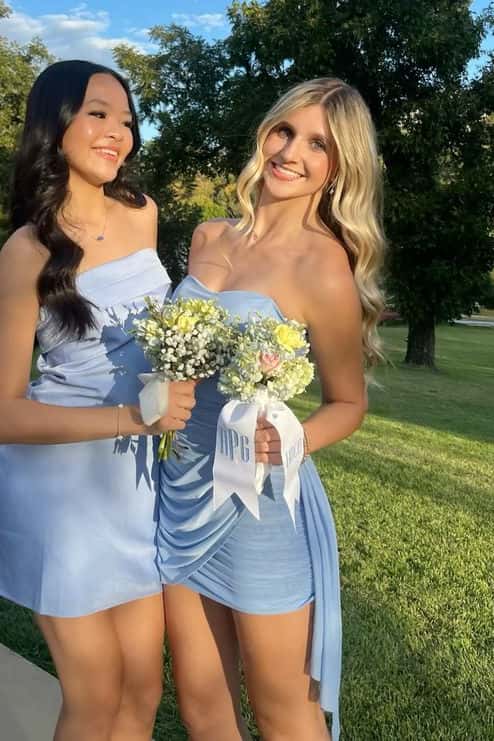 Strapless Ruched Tight Dress with Train