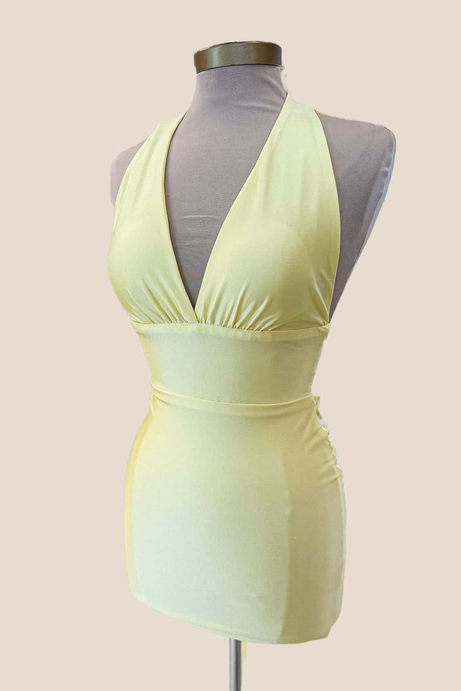 Pink Halter Tight Short Dress
