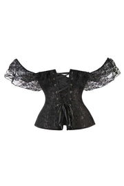 Lace Off the Shoulder Purple Corset