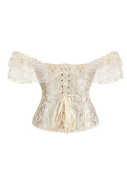 Lace Off the Shoulder Purple Corset