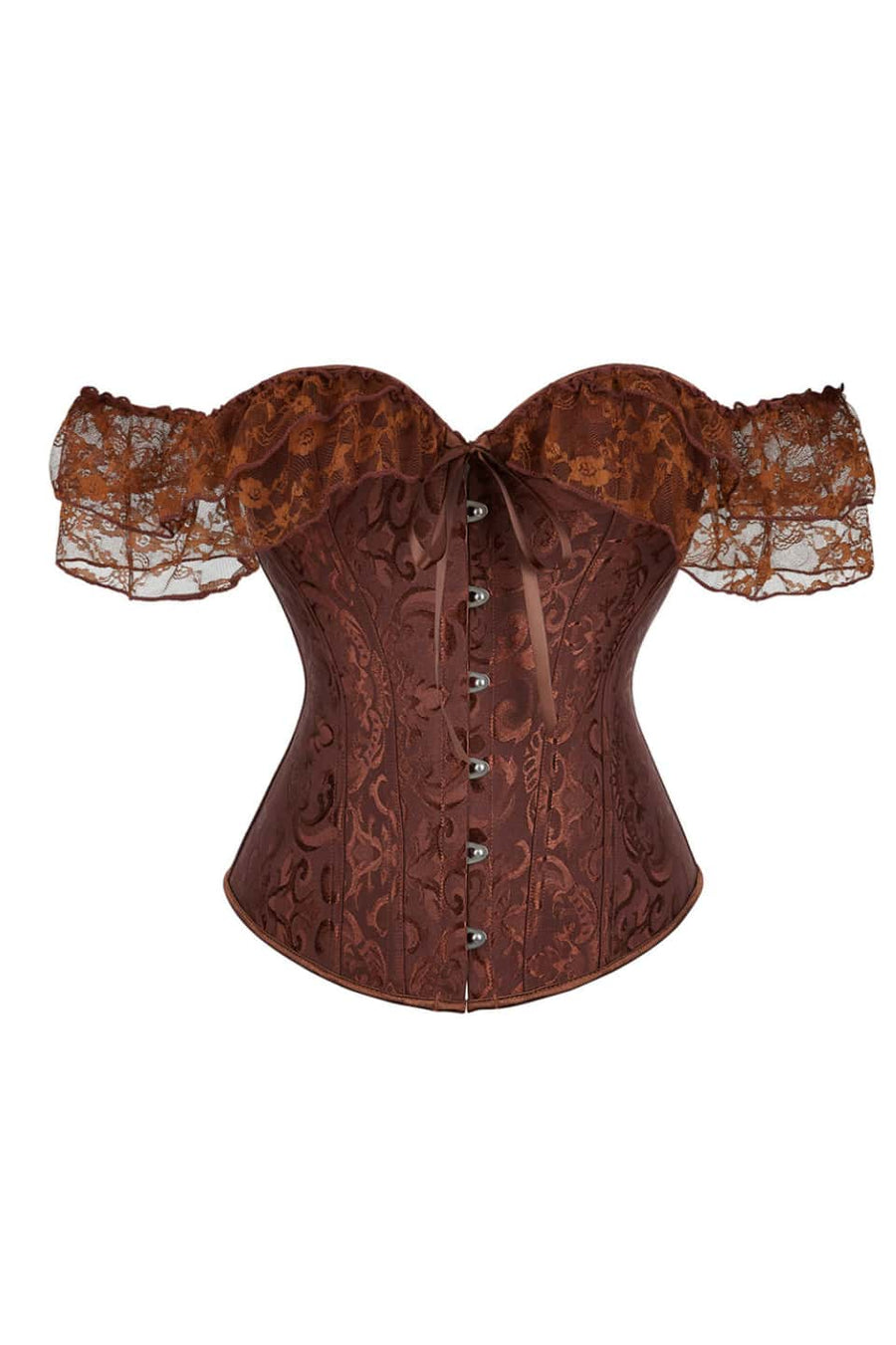 Lace Off the Shoulder Purple Corset