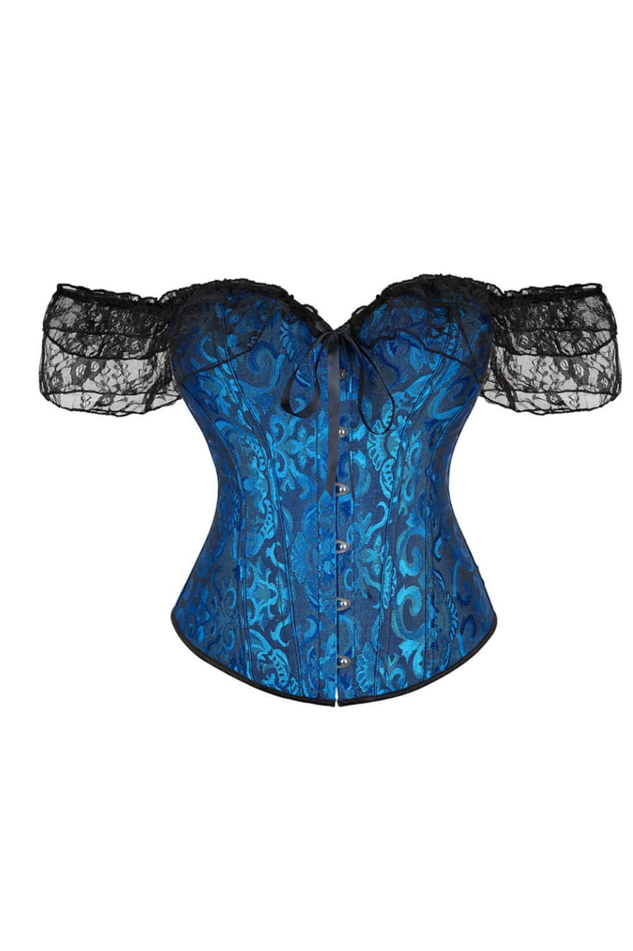 Black Off the Shoulder Purple Corset