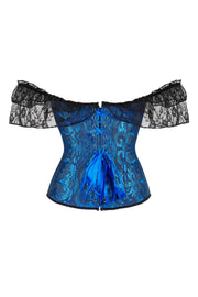 Black Off the Shoulder Purple Corset
