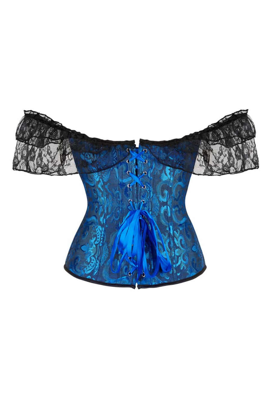 Black Off the Shoulder Purple Corset