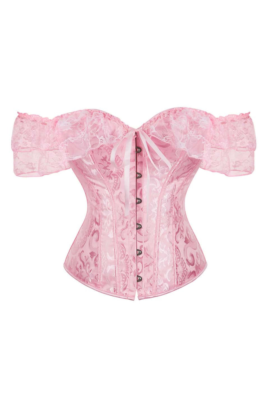 Lace Off the Shoulder Purple Corset