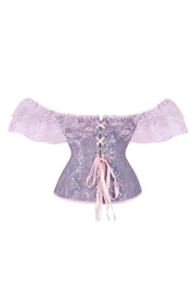 Lace Off the Shoulder Purple Corset