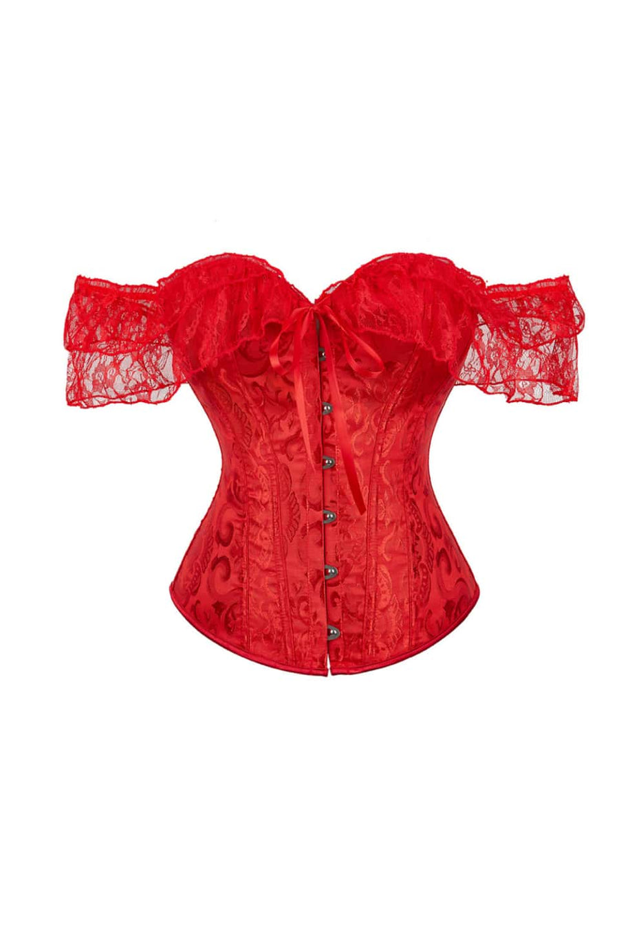 Lace Off the Shoulder Purple Corset