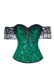 Black Off the Shoulder Purple Corset