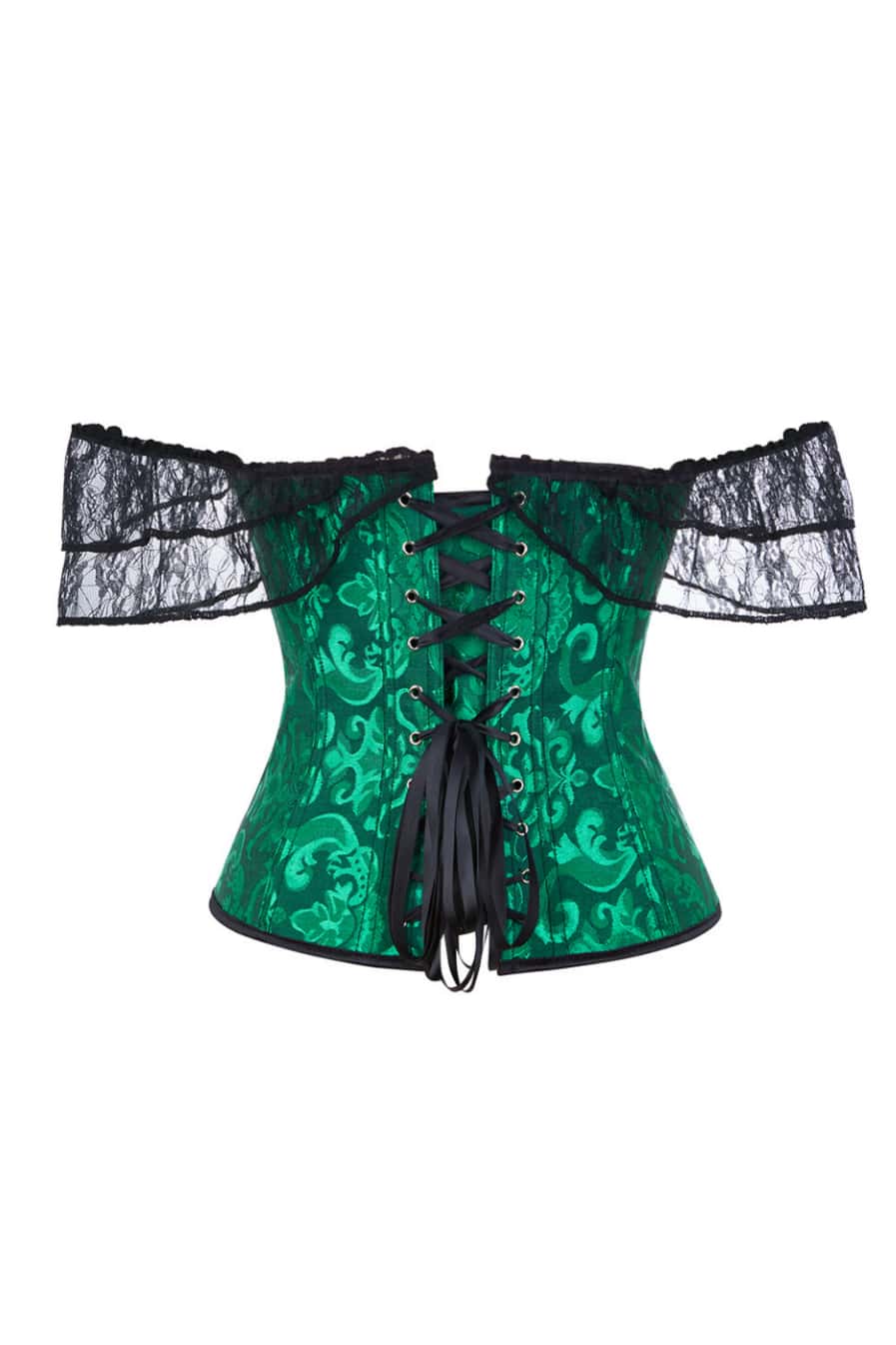 Black Off the Shoulder Purple Corset