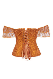 Lace Off the Shoulder Purple Corset
