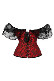 Black Off the Shoulder Purple Corset