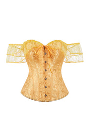 Lace Off the Shoulder Purple Corset