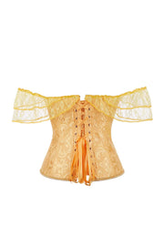 Lace Off the Shoulder Purple Corset