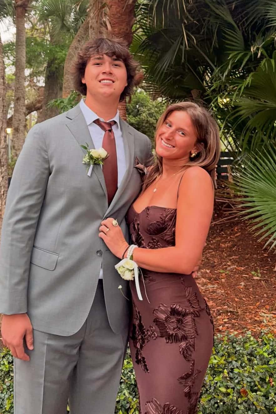 Brown Embroidered Fitted Straps Dress