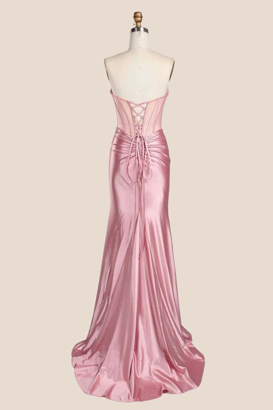 Red Beaded Ruched Satin Fitted Formal Dress Ohmollydress Red Beaded Ruched Satin Fitted Formal Dress Ohmollydress