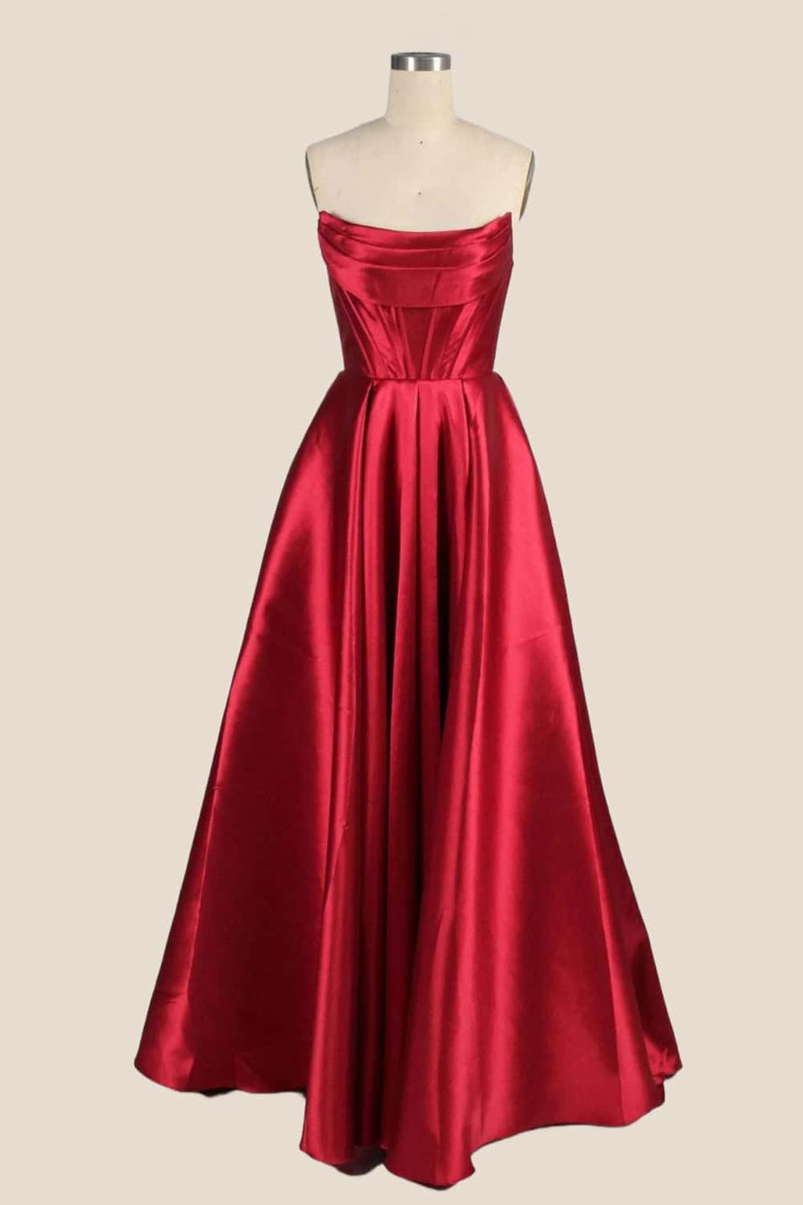 Cowl Neck Pink Satin A-line Formal Dress